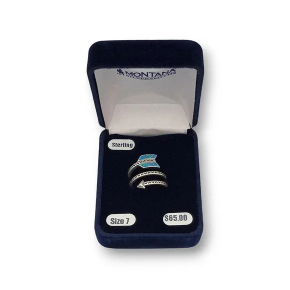 Montana Silversmiths Sterling Sky Fletched Arrow Opal Ring Size 7 MSRP $65 - NEW - Picture 5 of 8